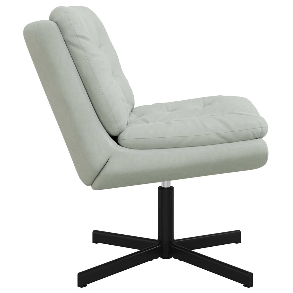 vidaXL Fotel relaksacyjny obrotowy Jasnoszary 63 x 75 x 76 cm Aksamit