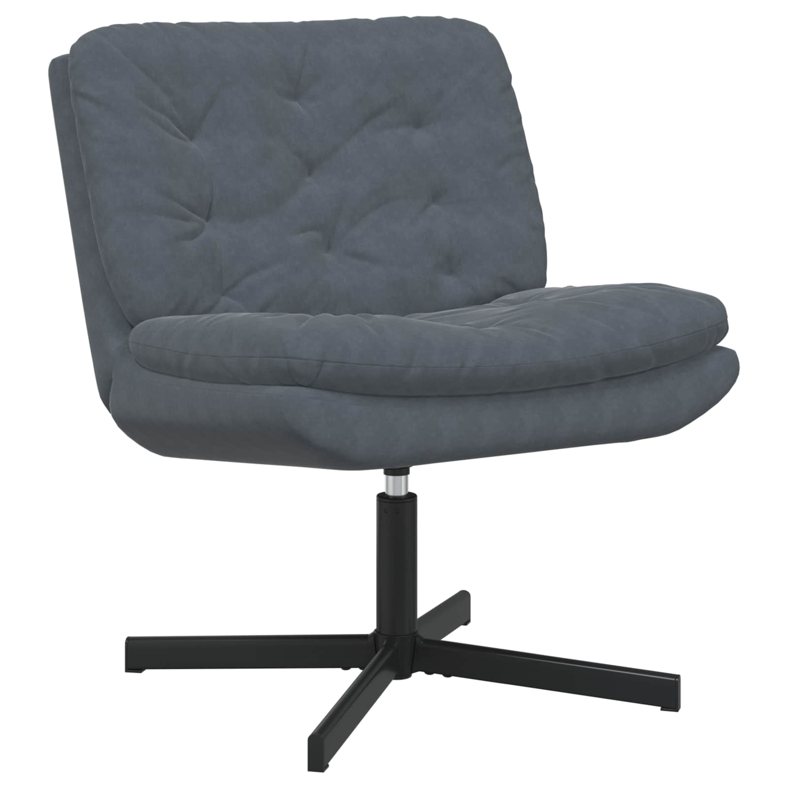 vidaXL Fotel relaksacyjny obrotowy Ciemnoszary 63 x 75 x 76 cm Aksamit