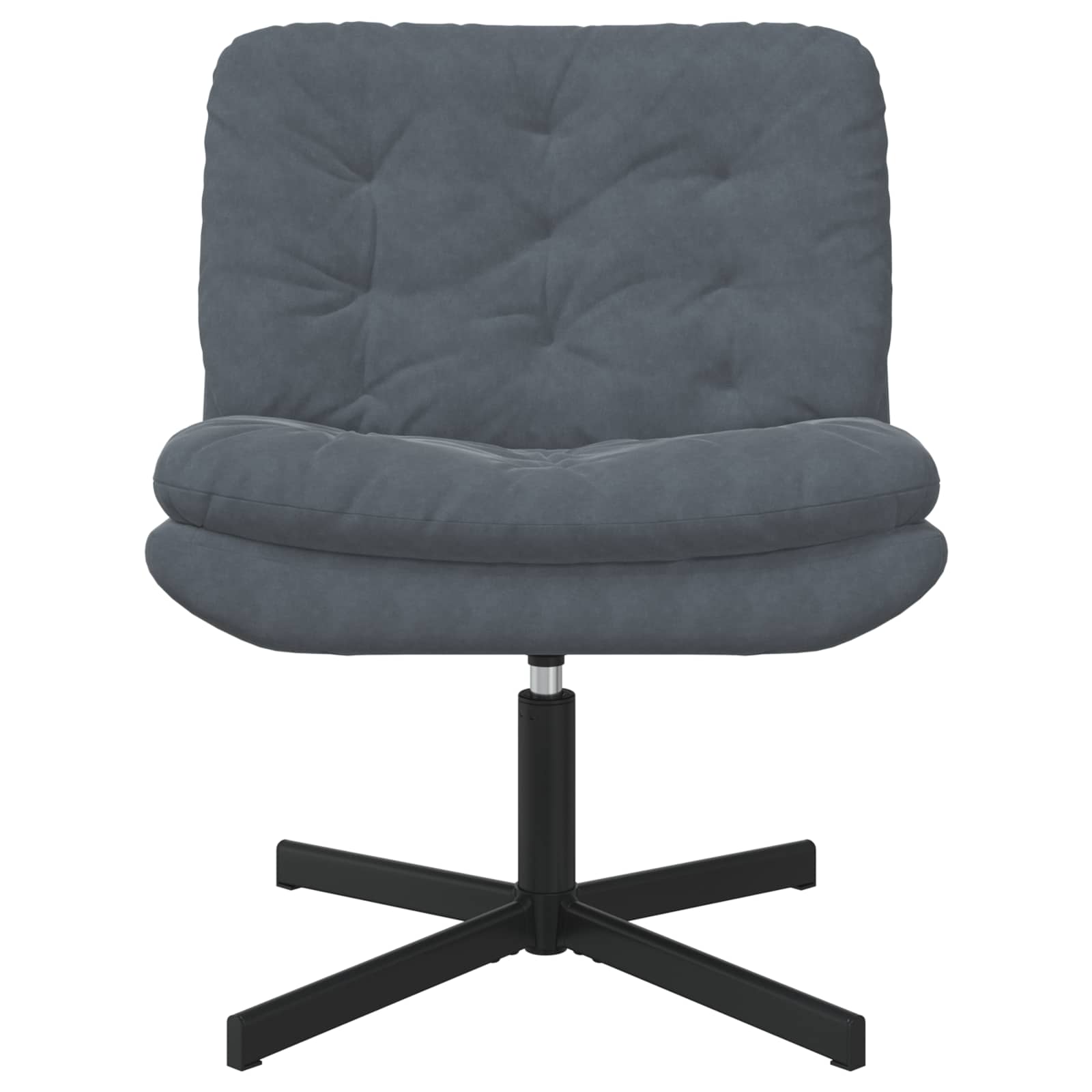 vidaXL Fotel relaksacyjny obrotowy Ciemnoszary 63 x 75 x 76 cm Aksamit