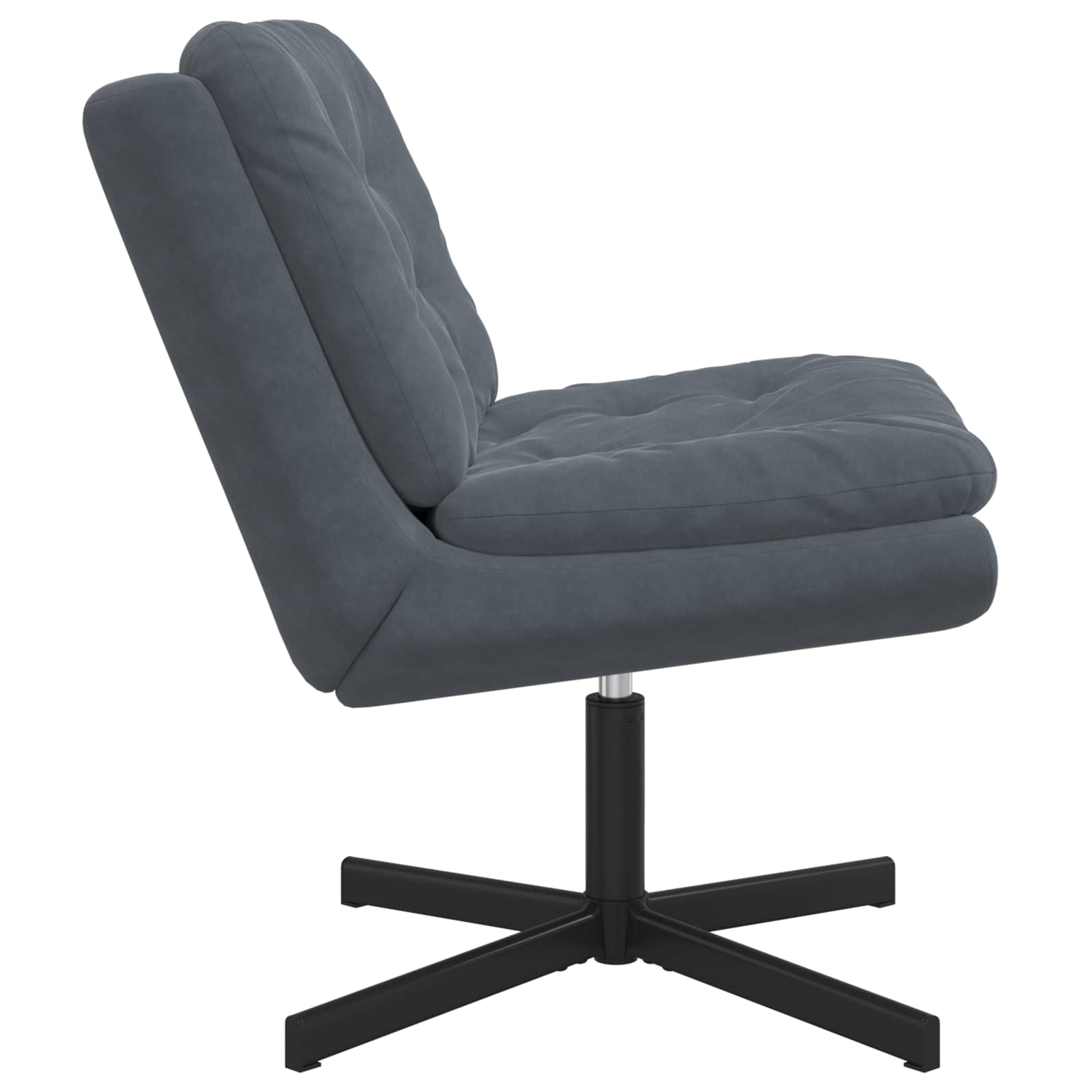 vidaXL Fotel relaksacyjny obrotowy Ciemnoszary 63 x 75 x 76 cm Aksamit