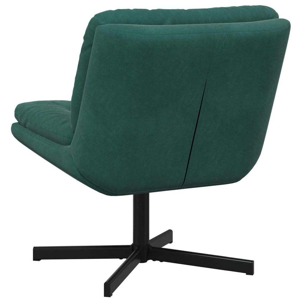 vidaXL Fotel relaksacyjny obrotowy Ciemna zieleń 63 x 75 x 76 cm