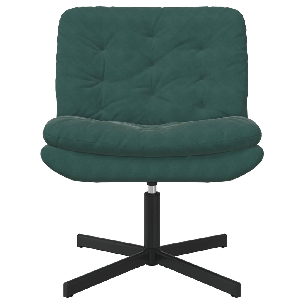 vidaXL Fotel relaksacyjny obrotowy Ciemna zieleń 63 x 75 x 76 cm