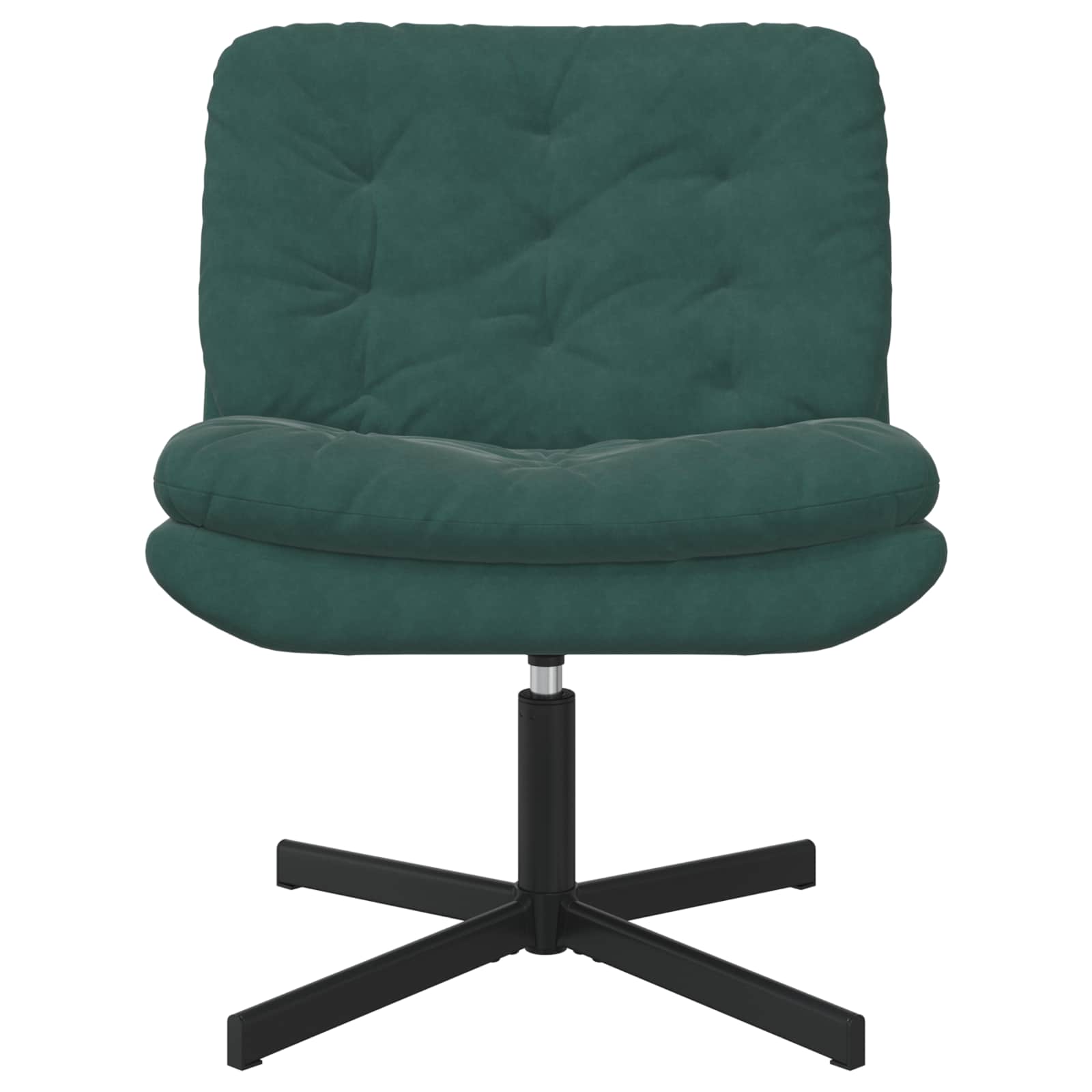 vidaXL Fotel relaksacyjny obrotowy Ciemna zieleń 63 x 75 x 76 cm