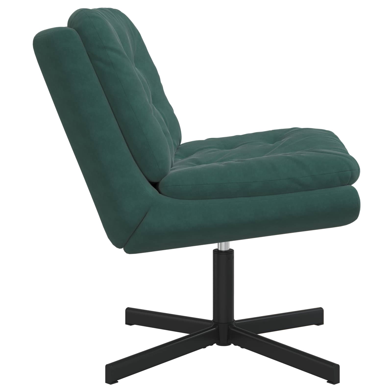 vidaXL Fotel relaksacyjny obrotowy Ciemna zieleń 63 x 75 x 76 cm