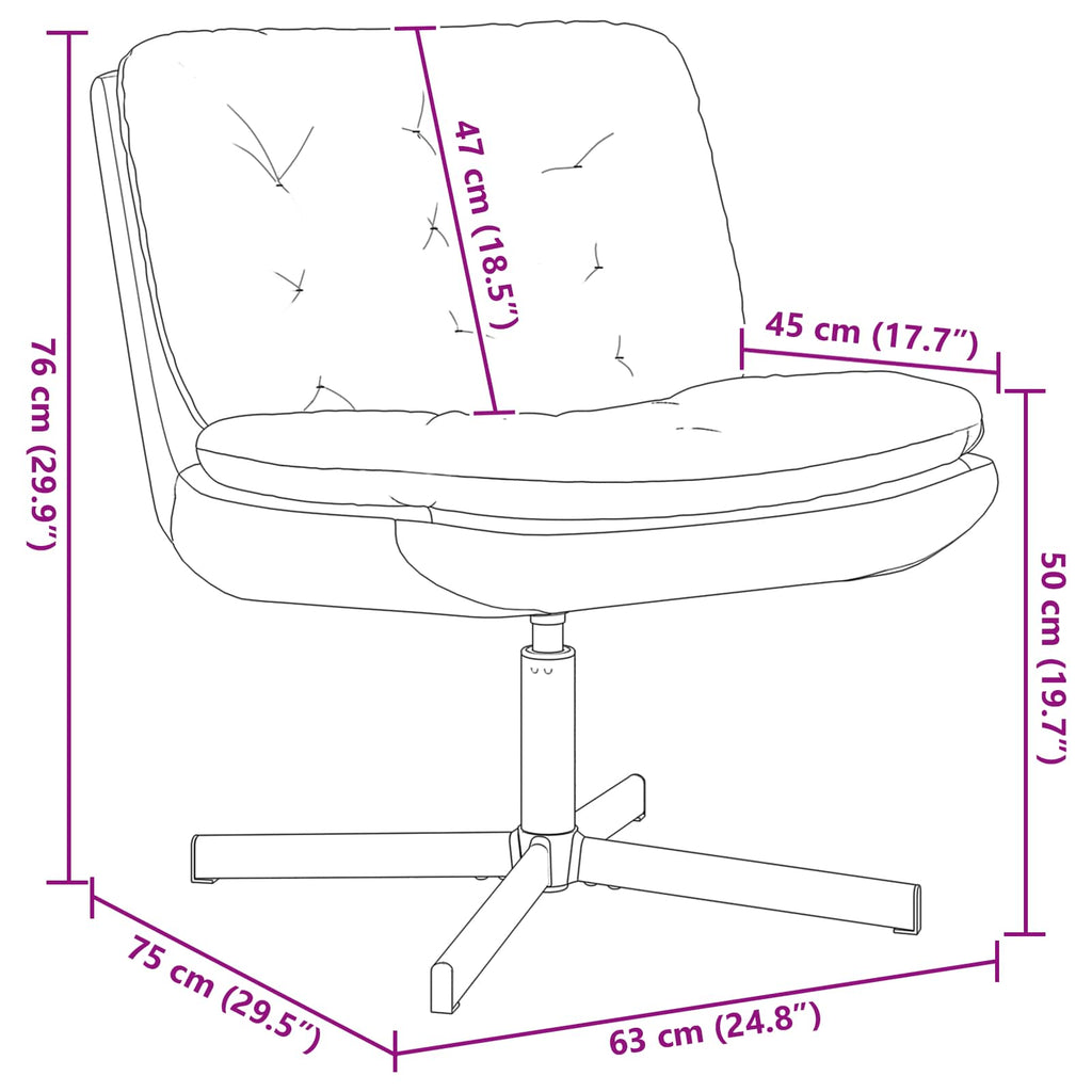vidaXL Fotel relaksacyjny obrotowy Czerwone wino 63 x 75 x 76 cm