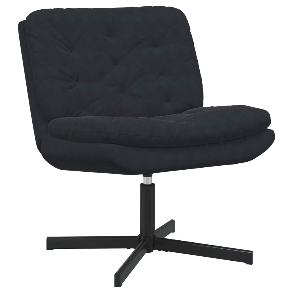 vidaXL Fotel relaksacyjny obrotowy Czarny 63 x 75 x 76 cm Aksamit