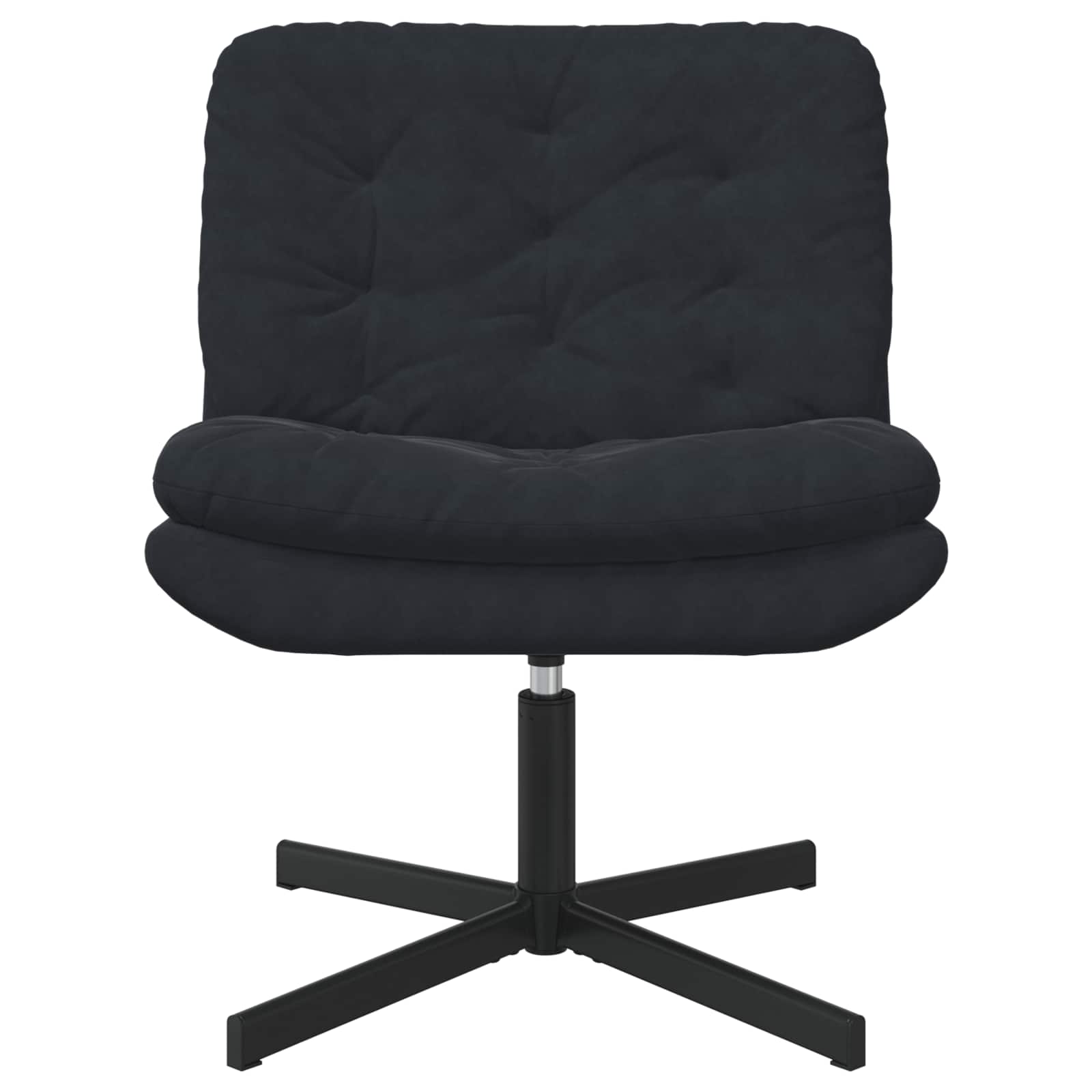 vidaXL Fotel relaksacyjny obrotowy Czarny 63 x 75 x 76 cm Aksamit