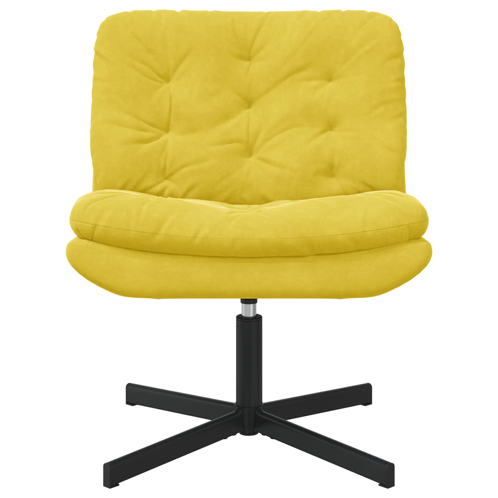 vidaXL Fotel relaksacyjny obrotowy Żółty 63 x 75 x 76 cm Aksamit