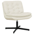 vidaXL Fotel relaksacyjny obrotowy Kremowy 63 x 75 x 76 cm Aksamit
