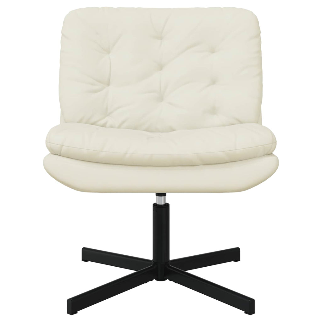 vidaXL Fotel relaksacyjny obrotowy Kremowy 63 x 75 x 76 cm Aksamit