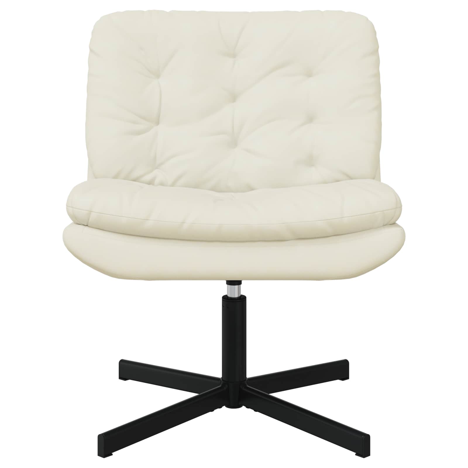 vidaXL Fotel relaksacyjny obrotowy Kremowy 63 x 75 x 76 cm Aksamit