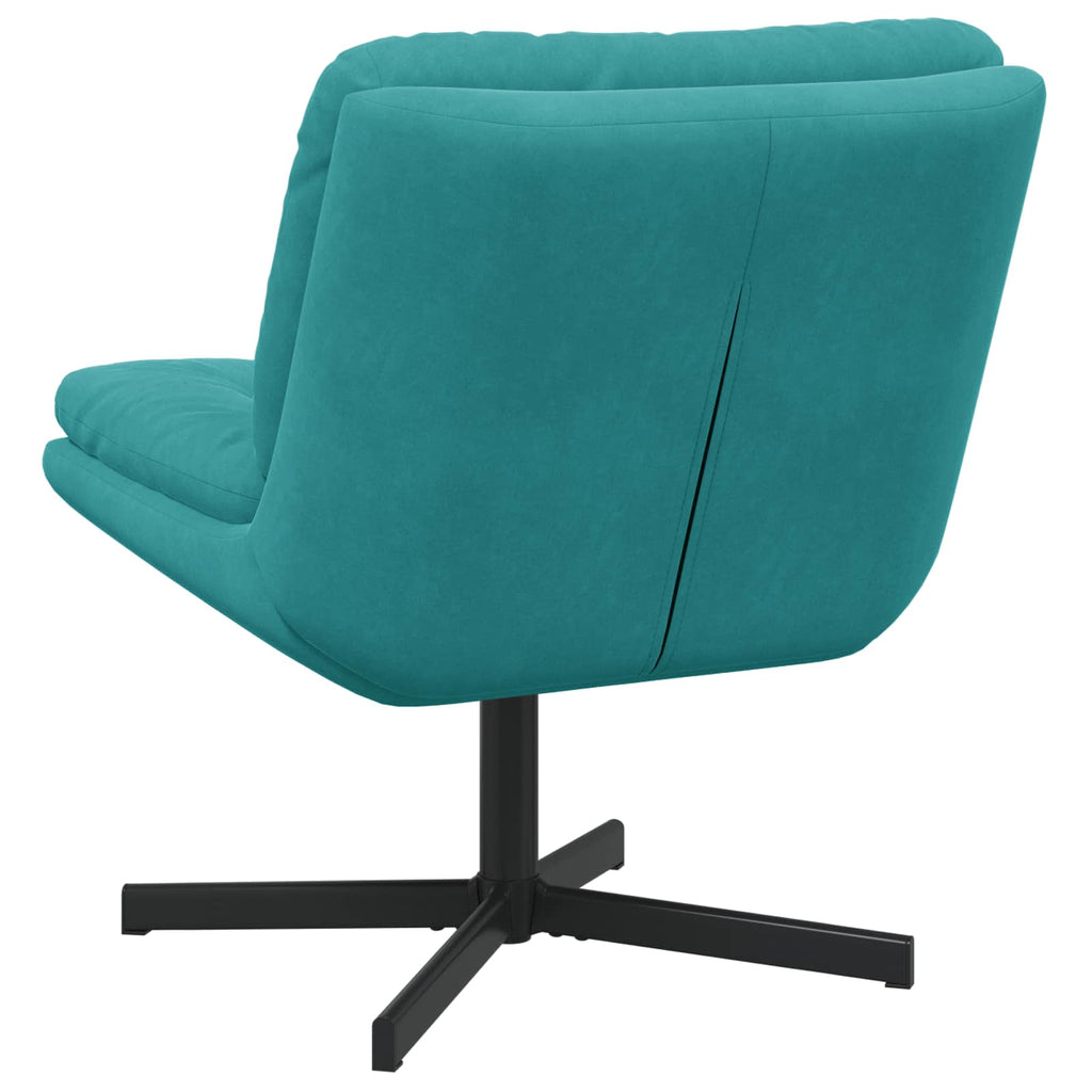 vidaXL Fotel relaksacyjny obrotowy Turkusowy 63 x 75 x 76 cm Aksamit