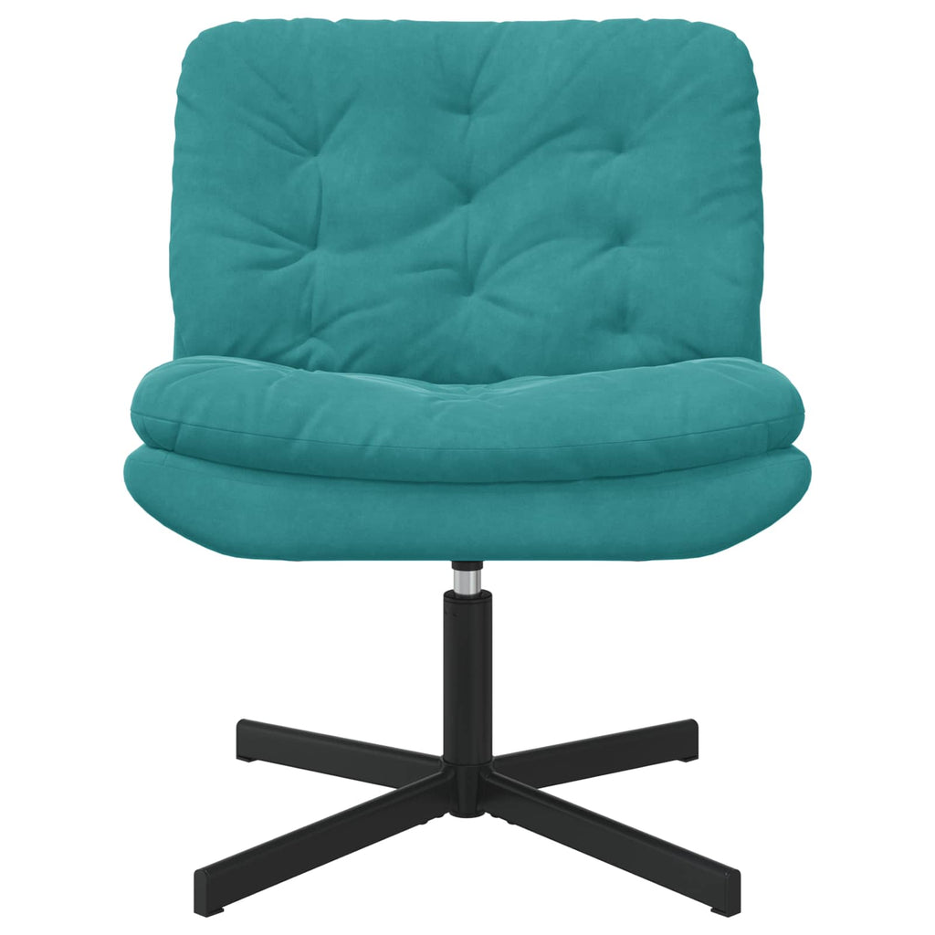 vidaXL Fotel relaksacyjny obrotowy Turkusowy 63 x 75 x 76 cm Aksamit