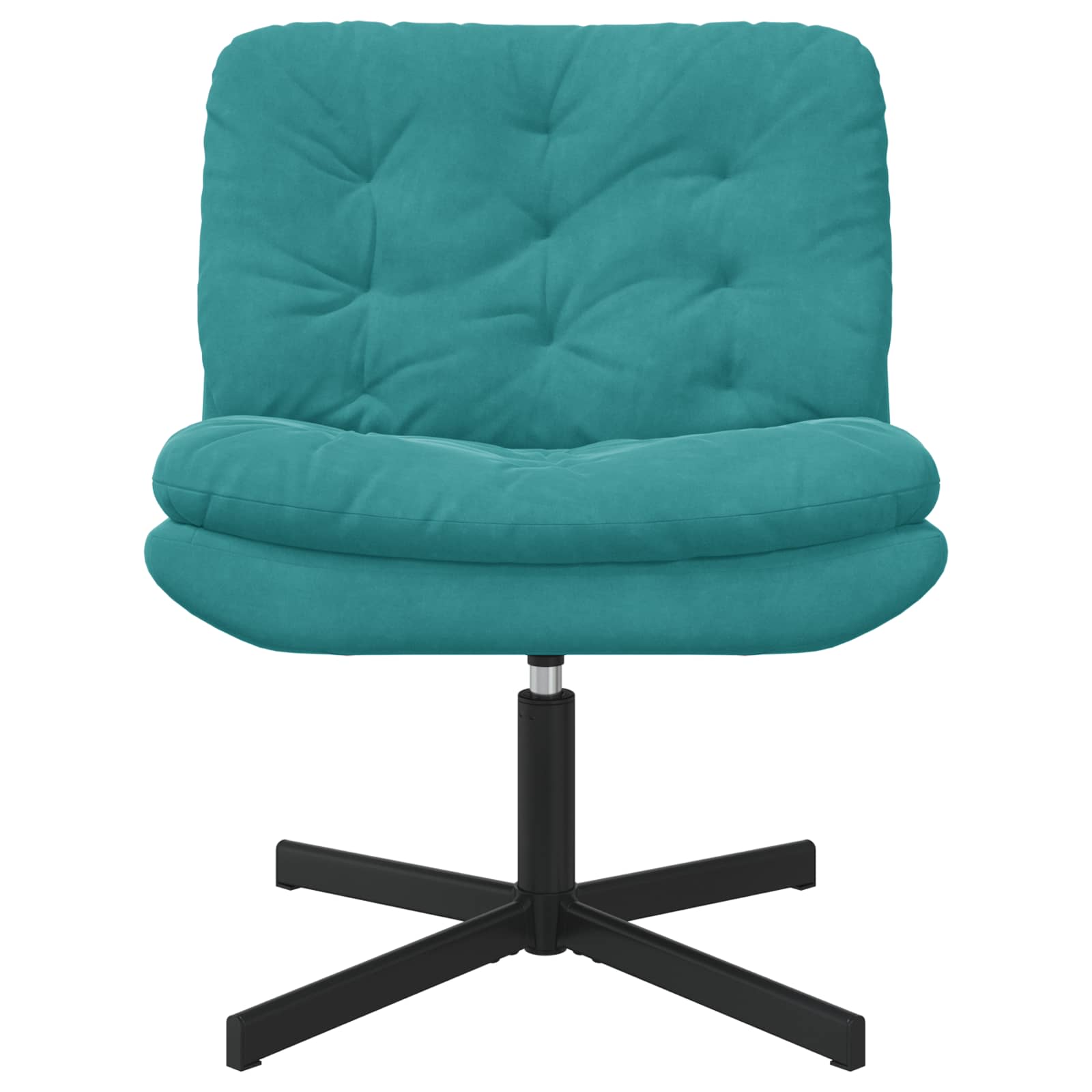 vidaXL Fotel relaksacyjny obrotowy Turkusowy 63 x 75 x 76 cm Aksamit