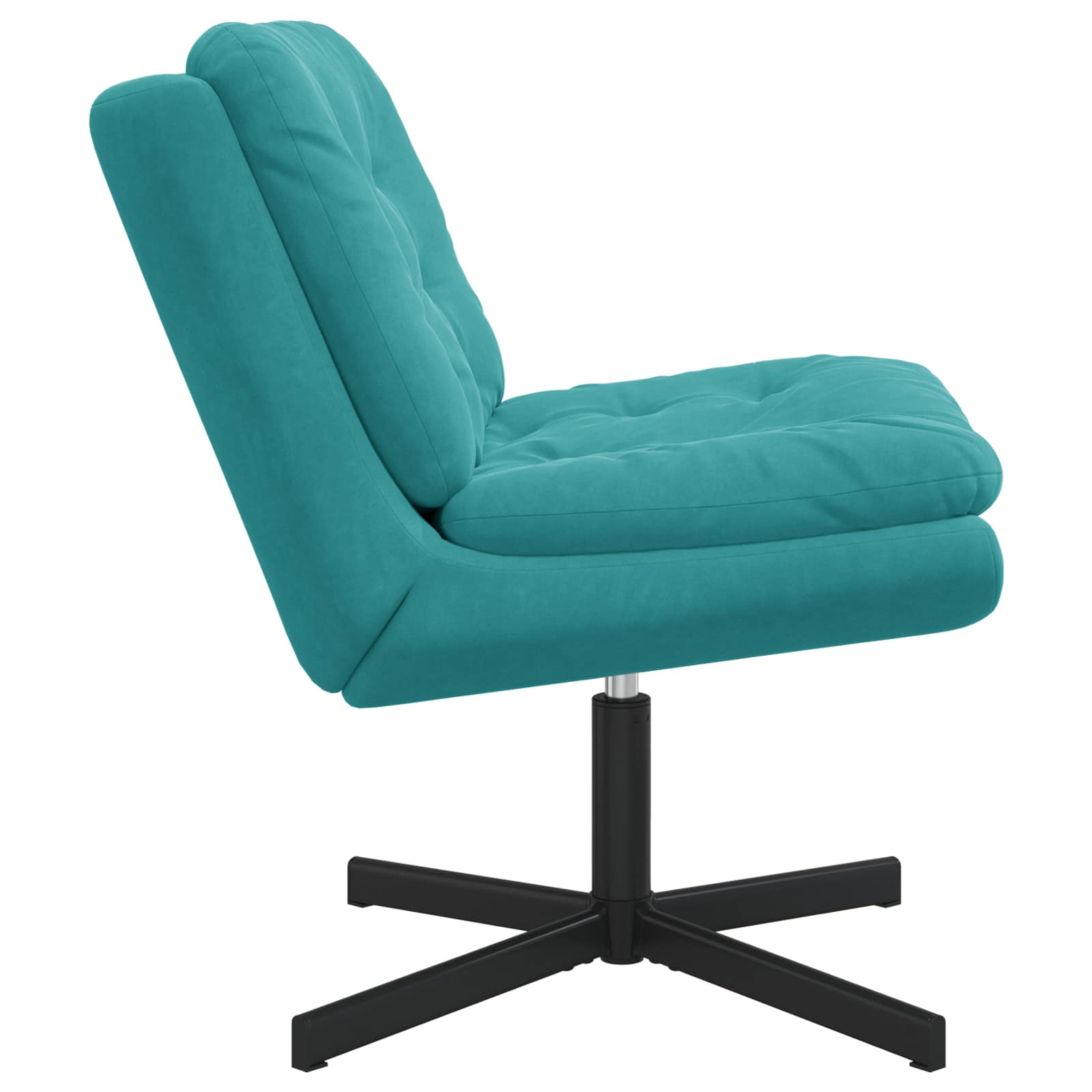 vidaXL Fotel relaksacyjny obrotowy Turkusowy 63 x 75 x 76 cm Aksamit