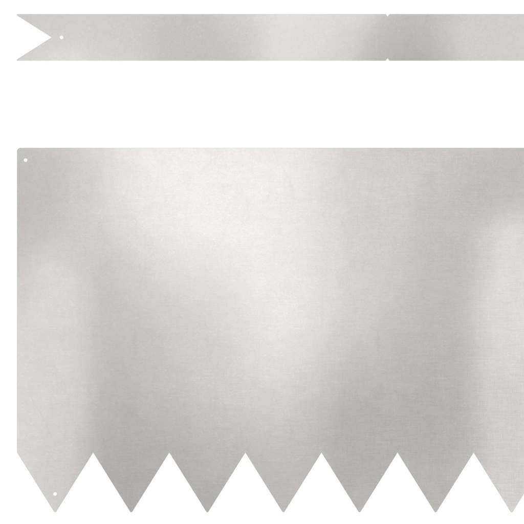 vidaXL Krawężnik do trawnika 30 pcs Srebrny 100 x 0,05 x 30 cm