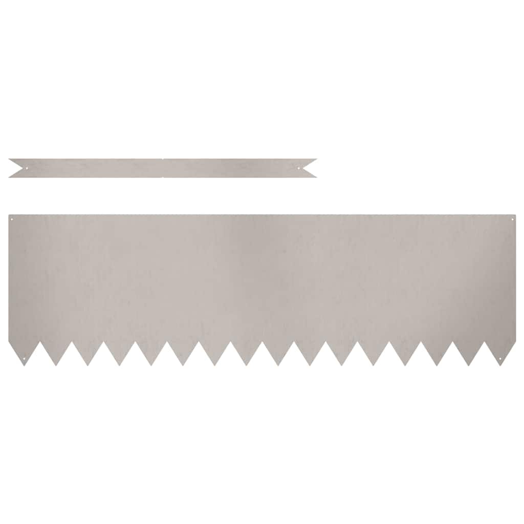 vidaXL Krawężnik do trawnika 50 pcs Rdzawy 100 x 0,05 x 30 cm