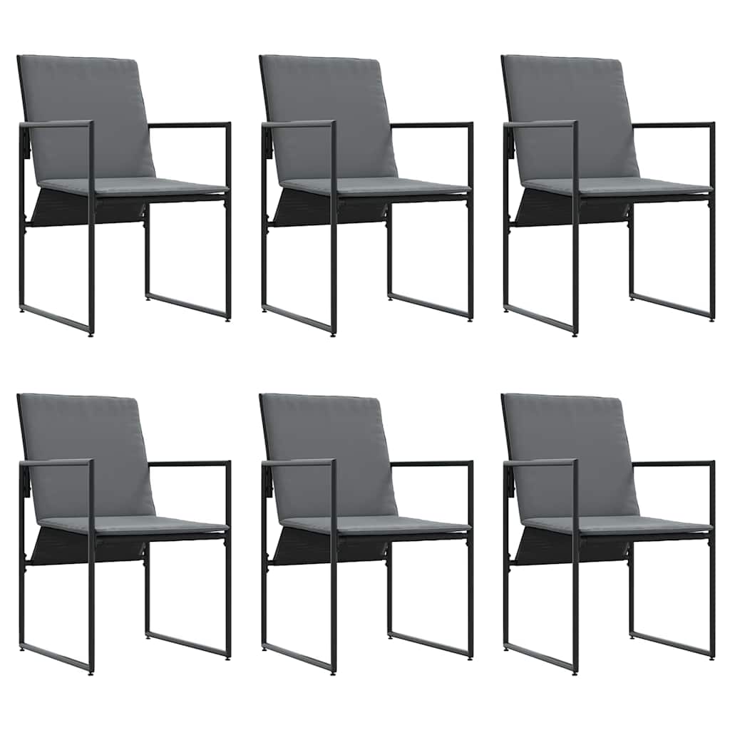 vidaXL Zestaw do jadalni w ogrodzie 7 pcs Czarny Stal