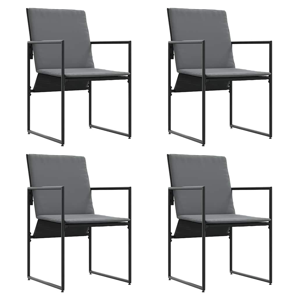 vidaXL Zestaw do jadalni w ogrodzie 9 pcs Czarny Stal