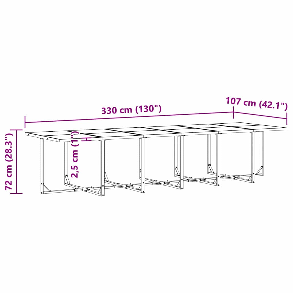 vidaXL Zestaw do jadalni w ogrodzie 17 pcs Czarny Stal