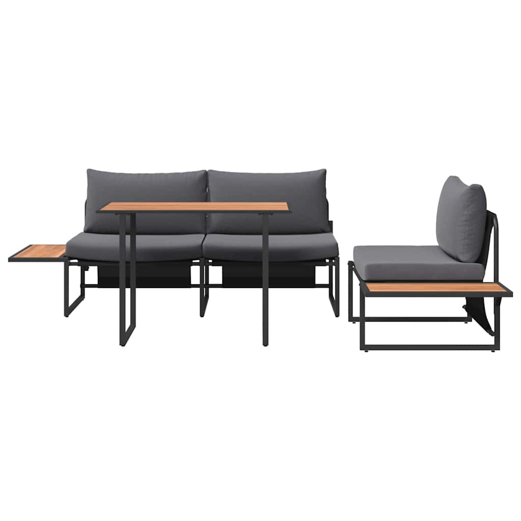 vidaXL Zestaw do jadalni w ogrodzie 3 pcs Antracyt Stal