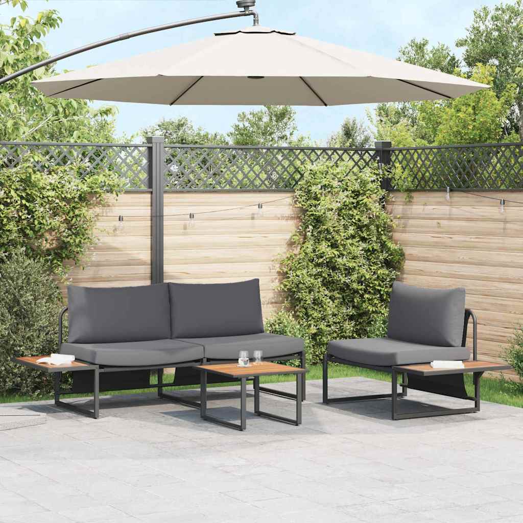 vidaXL Zestaw do jadalni w ogrodzie 3 pcs Antracyt Stal