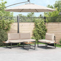 vidaXL Zestaw do jadalni w ogrodzie 3 pcs Ciemnoszary Stal