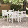 vidaXL Krzesło Ogrodowe 4 pcs Biały 65.5 x 59 x 88 cm Polietylen