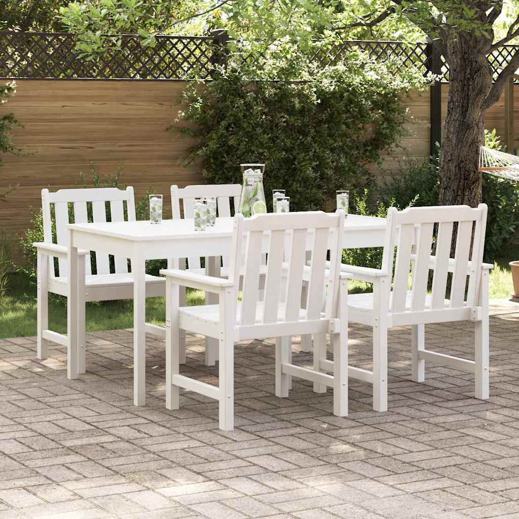vidaXL Krzesło Ogrodowe 4 pcs Biały 65.5 x 59 x 88 cm Polietylen