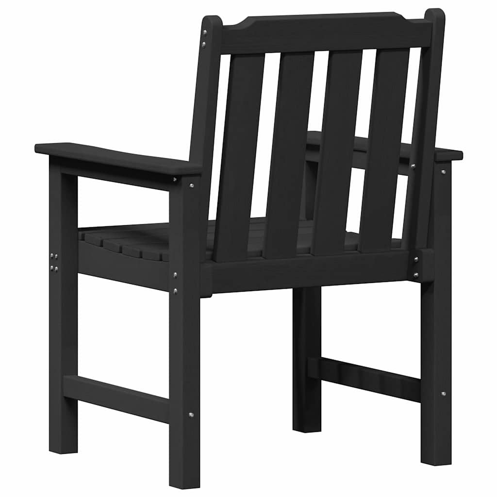 vidaXL Krzesło Ogrodowe 4 pcs Czarny 65.5 x 59 x 88 cm Polietylen