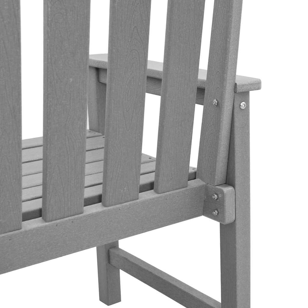vidaXL Krzesło Ogrodowe 4 pcs Jasnoszary 65.5 x 59 x 88 cm Polietylen