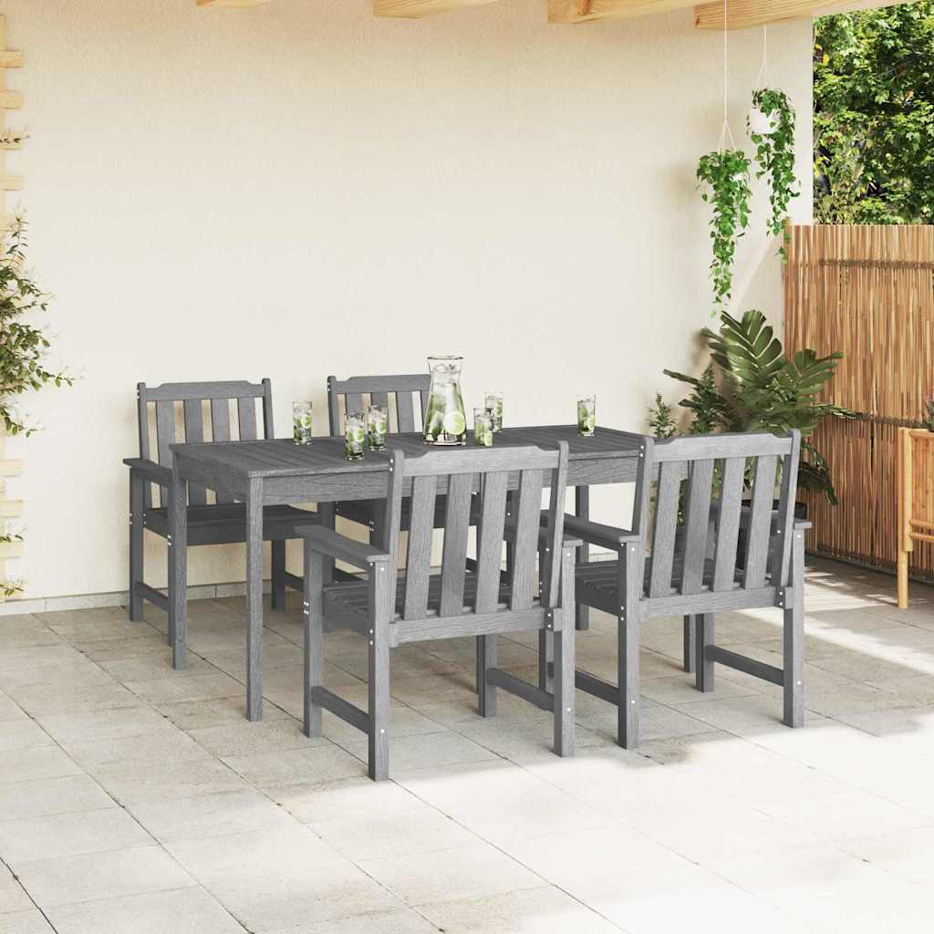 vidaXL Krzesło Ogrodowe 4 pcs Jasnoszary 65.5 x 59 x 88 cm Polietylen