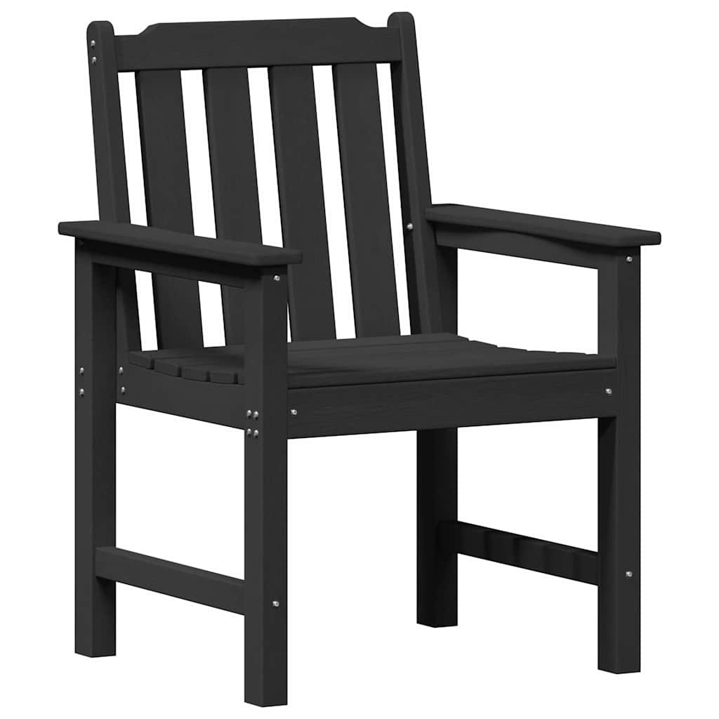 vidaXL Krzesło Ogrodowe 6 pcs Czarny 65.5 x 59 x 88 cm Polietylen