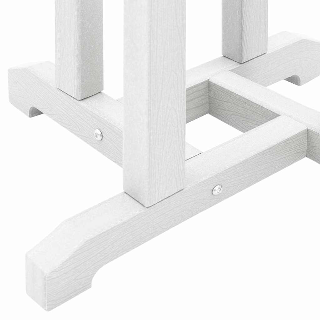 vidaXL Zestaw barowy w ogrodzie 3 pcs Biały HDPE