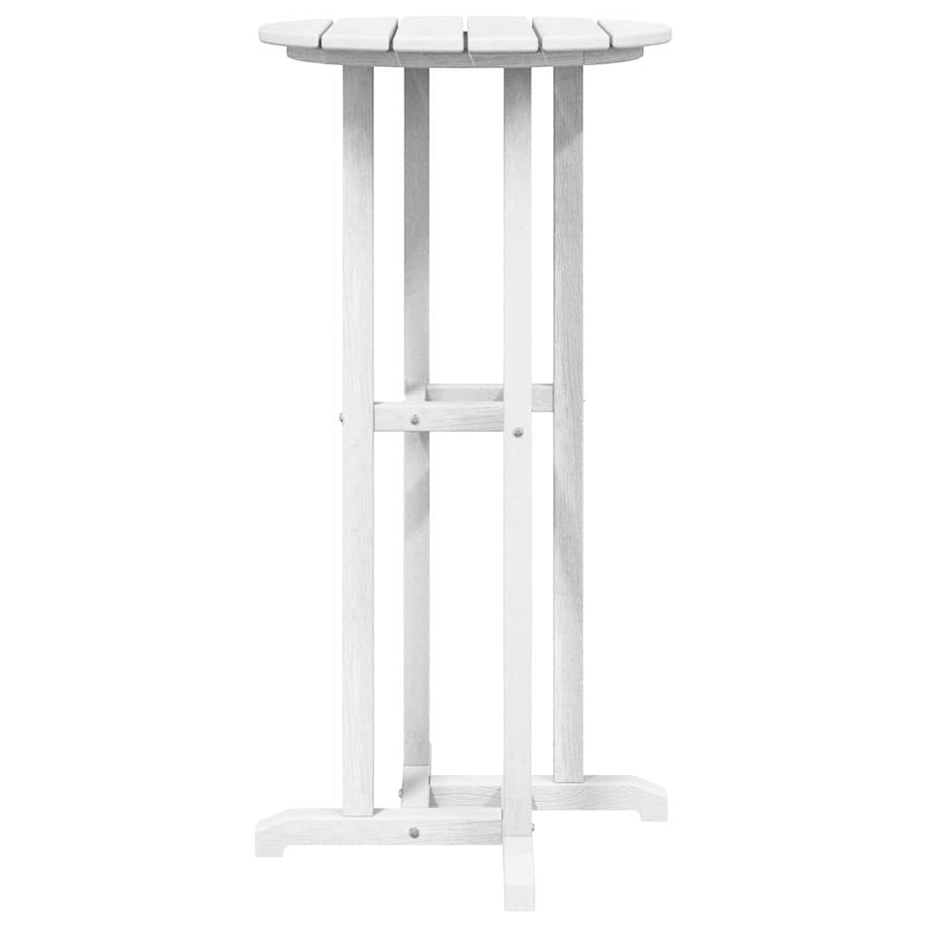 vidaXL Zestaw barowy w ogrodzie 3 pcs Biały HDPE