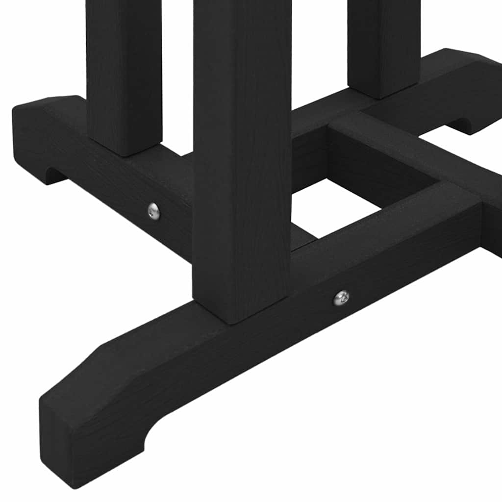 vidaXL Zestaw barowy w ogrodzie 3 pcs Czarny HDPE