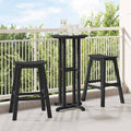 vidaXL Zestaw barowy w ogrodzie 3 pcs Czarny HDPE