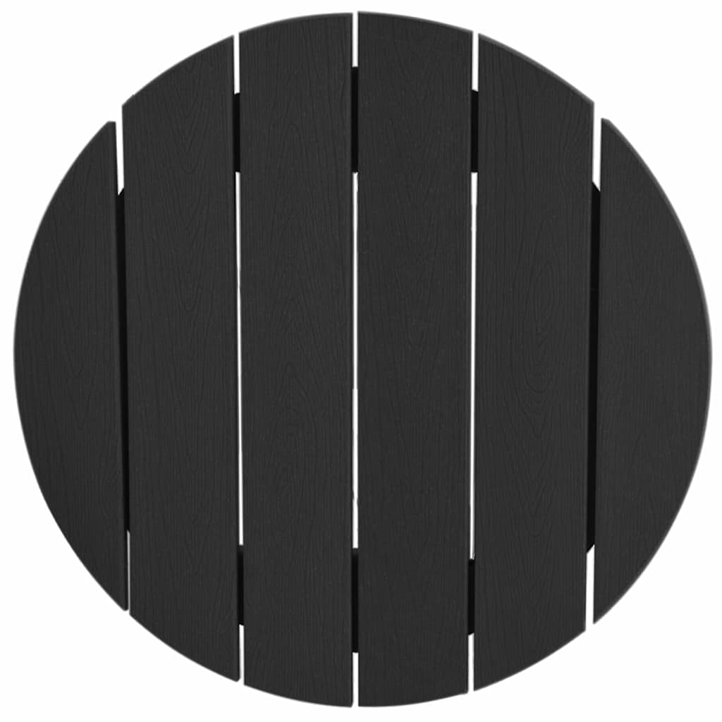 vidaXL Zestaw barowy w ogrodzie 3 pcs Czarny HDPE