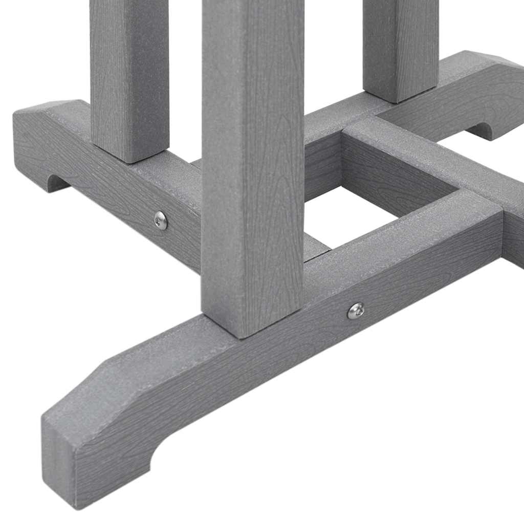 vidaXL Zestaw barowy w ogrodzie 3 pcs Jasnoszary HDPE