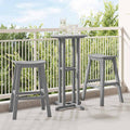 vidaXL Zestaw barowy w ogrodzie 3 pcs Jasnoszary HDPE