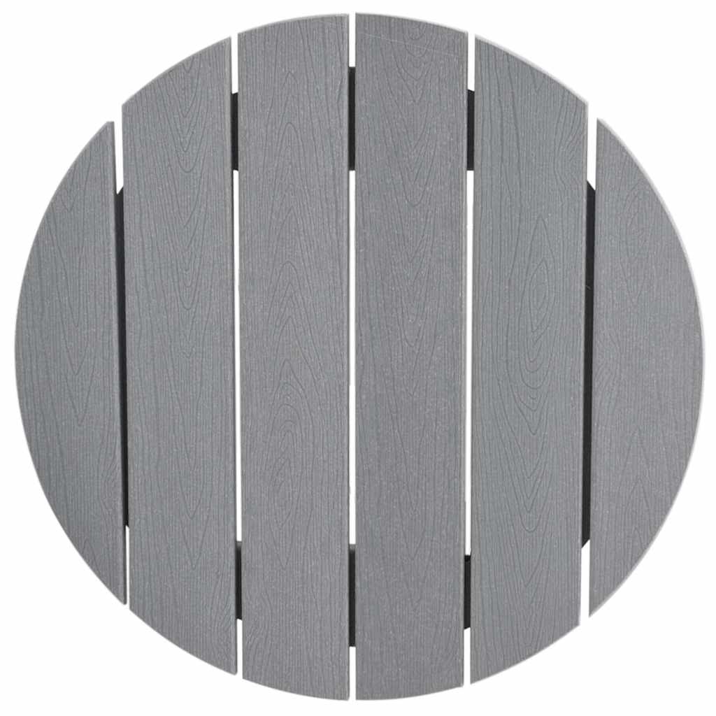 vidaXL Zestaw barowy w ogrodzie 3 pcs Jasnoszary HDPE