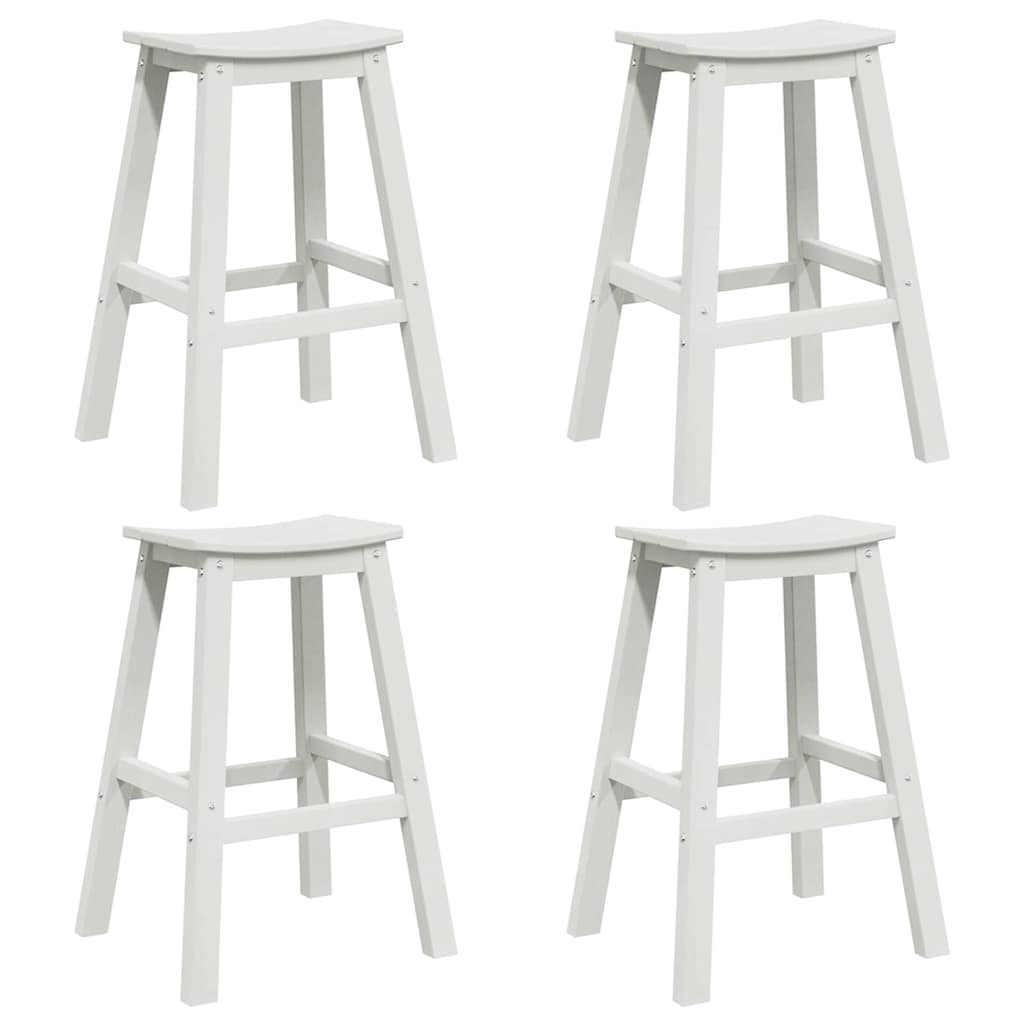 vidaXL Zestaw barowy w ogrodzie 4 pcs Biały HDPE