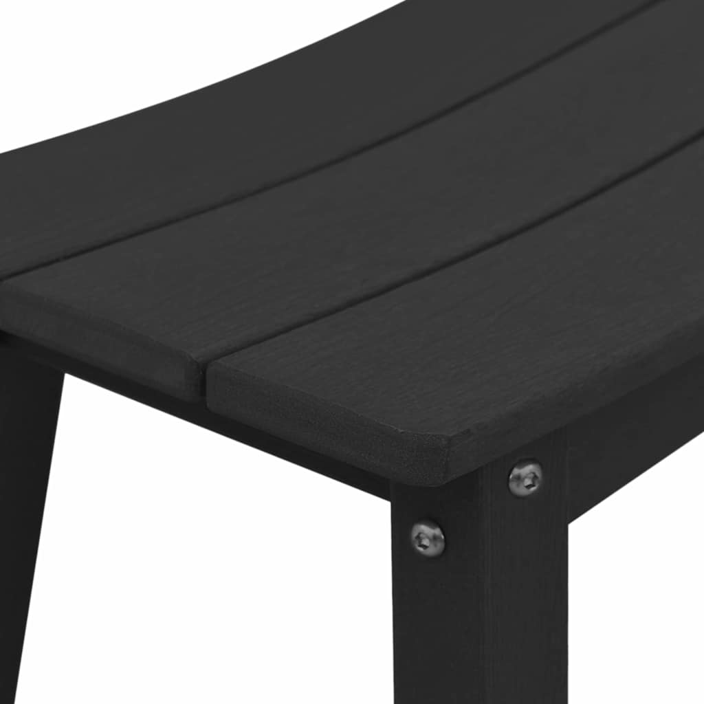 vidaXL Zestaw barowy w ogrodzie 4 pcs Czarny HDPE