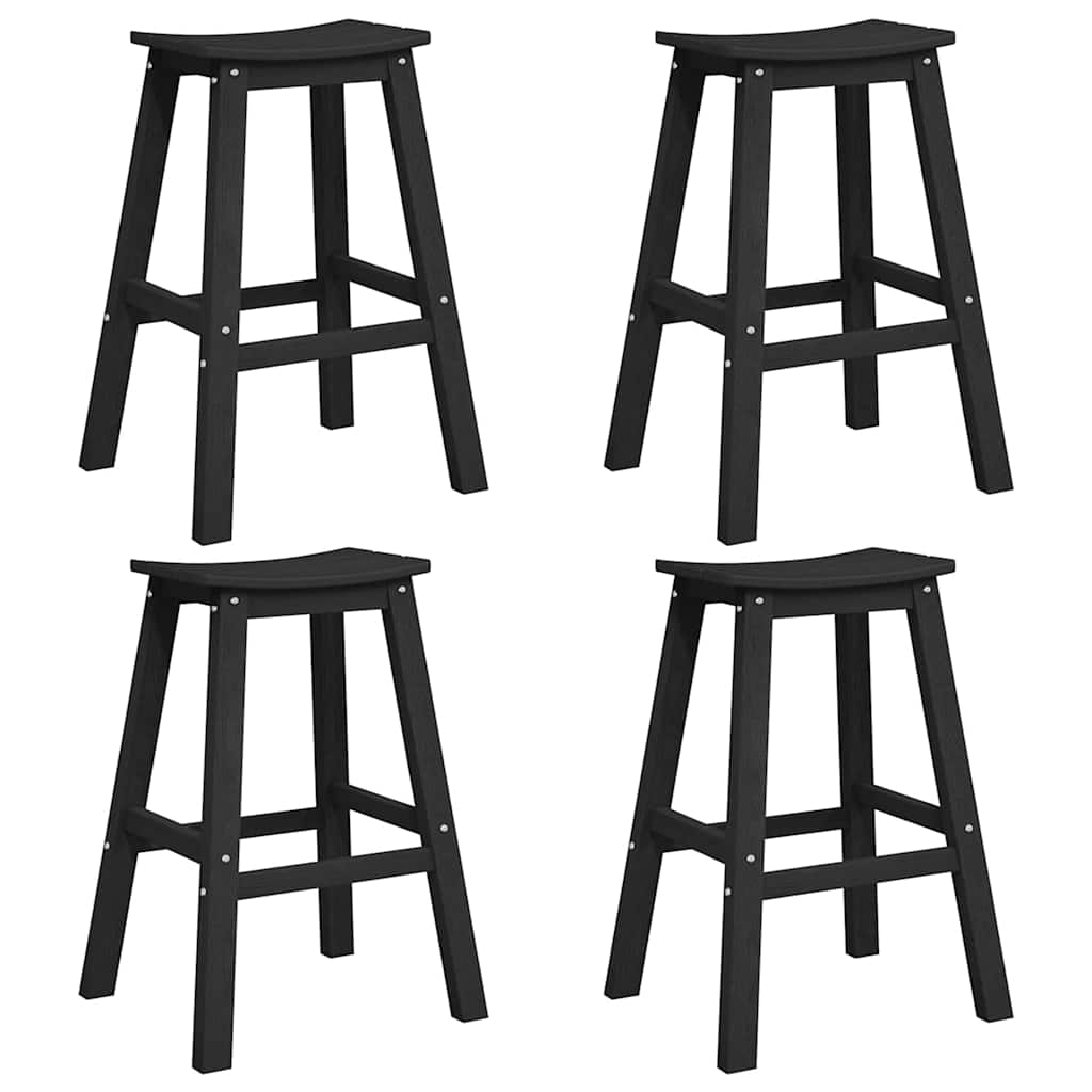 vidaXL Zestaw barowy w ogrodzie 4 pcs Czarny HDPE