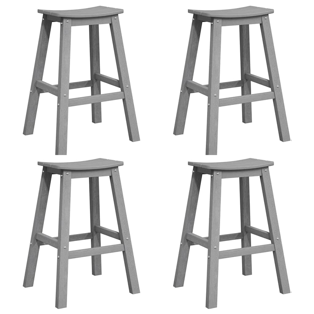 vidaXL Zestaw barowy w ogrodzie 4 pcs Jasnoszary HDPE