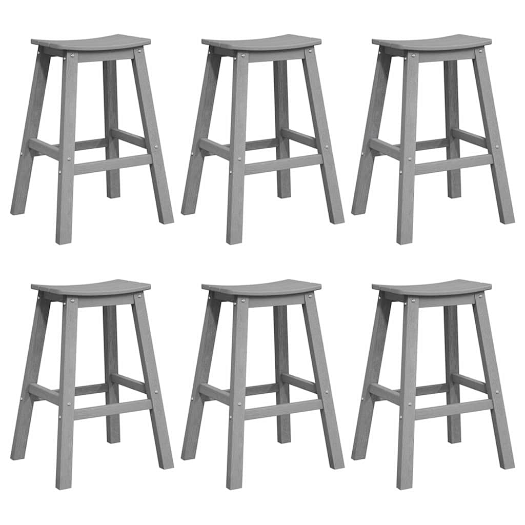 vidaXL Zestaw barowy w ogrodzie 6 pcs Jasnoszary HDPE