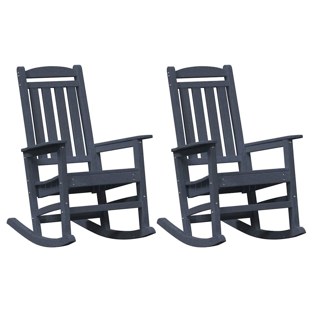 vidaXL Fotel bujany 2 pcs Granatowy 92 x 70 x 108 cm Polietylen