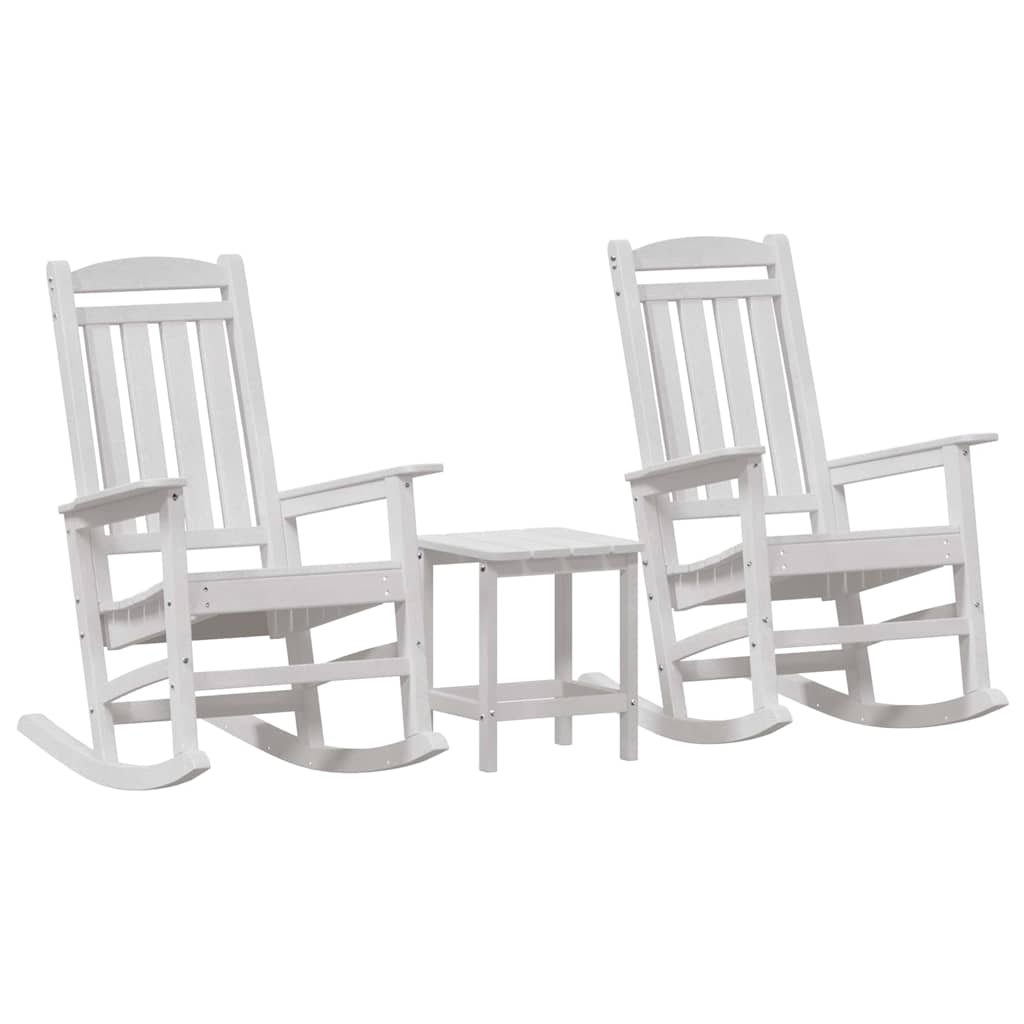 vidaXL Fotel bujany 3 pcs Biały Polietylen