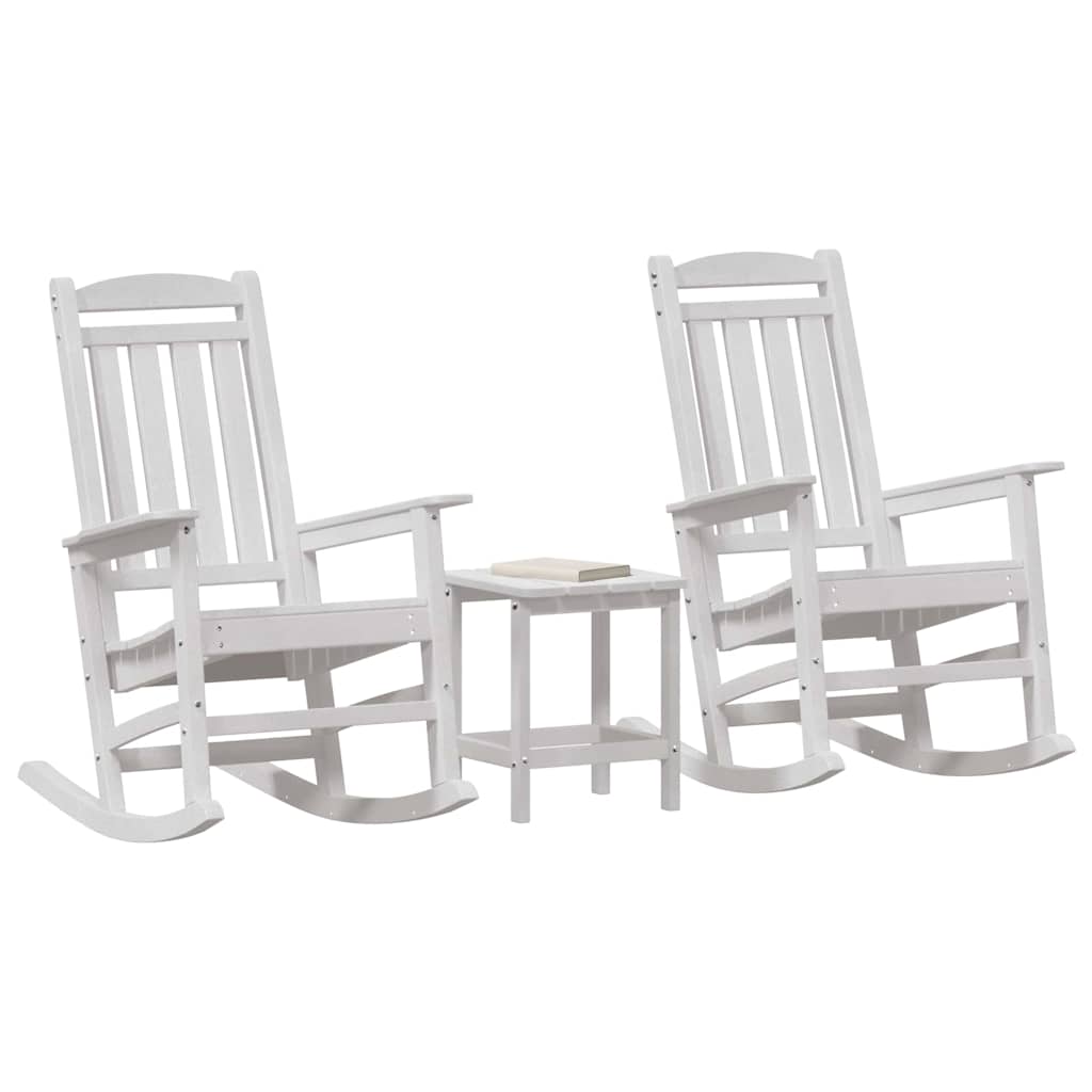 vidaXL Fotel bujany 3 pcs Biały Polietylen