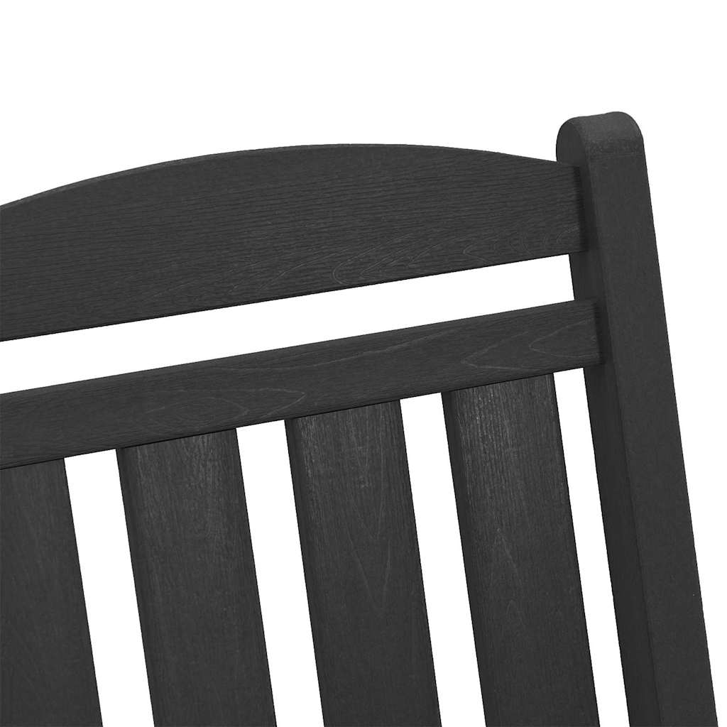 vidaXL Fotel bujany 3 pcs Czarny Polietylen